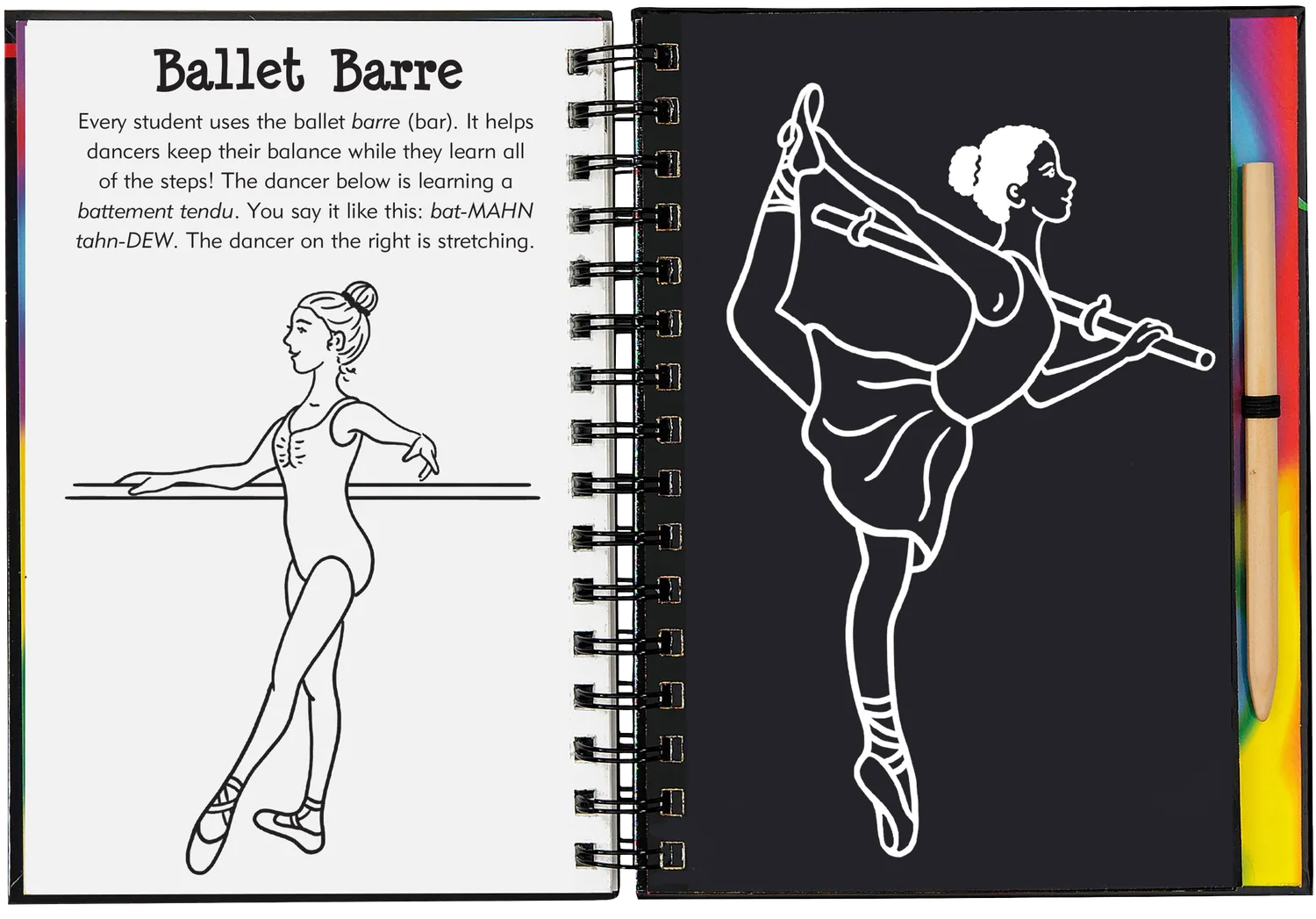 Peter Pauper Press Scratch and Sketch Ballet skrapebok 64 sider