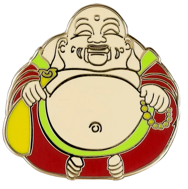 Peter Pauper Press Laughing Buddha Enamel Pin emaljepin i gaveeske