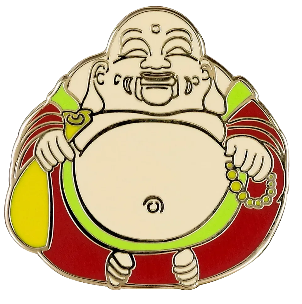 Peter Pauper Press Laughing Buddha Enamel Pin emaljepin i gaveeske