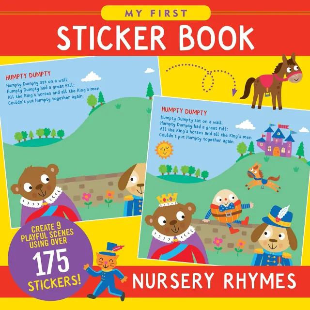 My First Sticker Book Nursery Rhymes klistremerkebok 175 stk