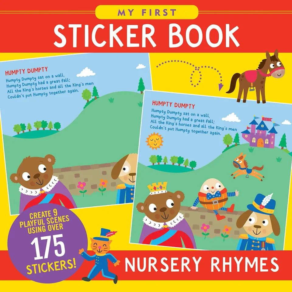 My First Sticker Book Nursery Rhymes klistremerkebok 175 stk