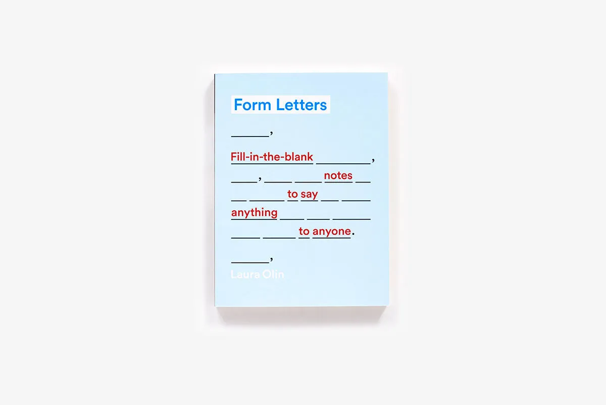 Laura Olin Form Letters pocketbok fyll-inn brev