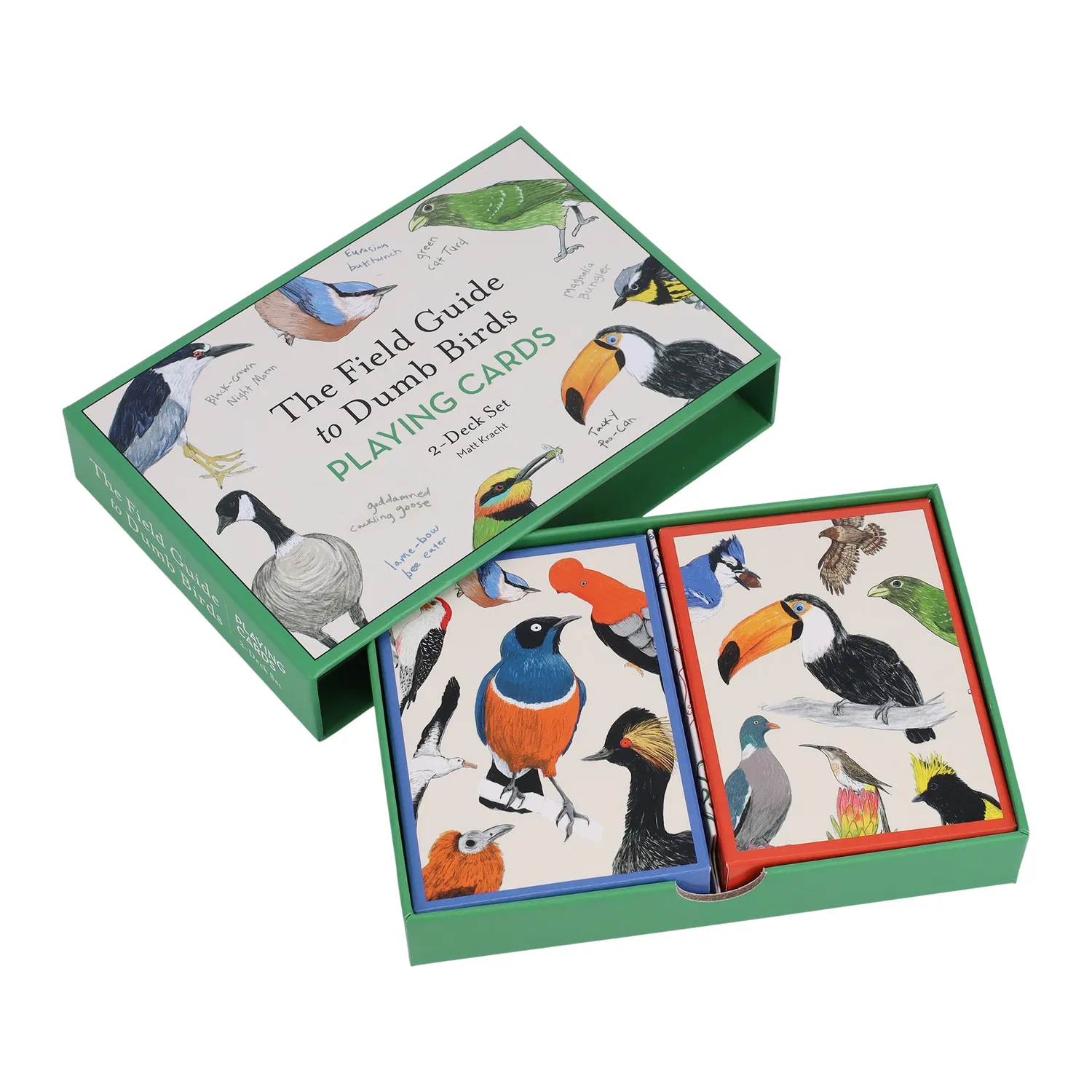 Chronicle Books Field Guide to Dumb Birds spillkort 2-pakning