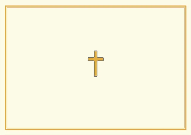 Peter Pauper Press Gold Cross notatkort 14-pk gullpreget