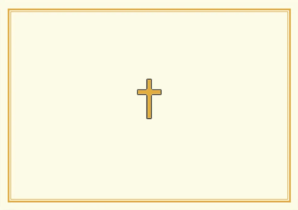 Peter Pauper Press Gold Cross notatkort 14-pk gullpreget