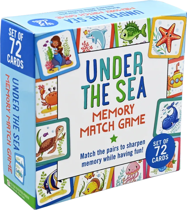 Peter Pauper Press Under the Sea memoryspill 72 kort havmotiv