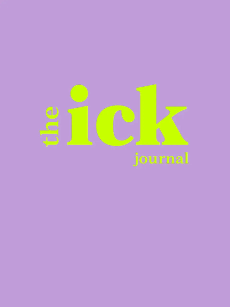 Chronicle Books The Ick Journal dagbok guidet humor
