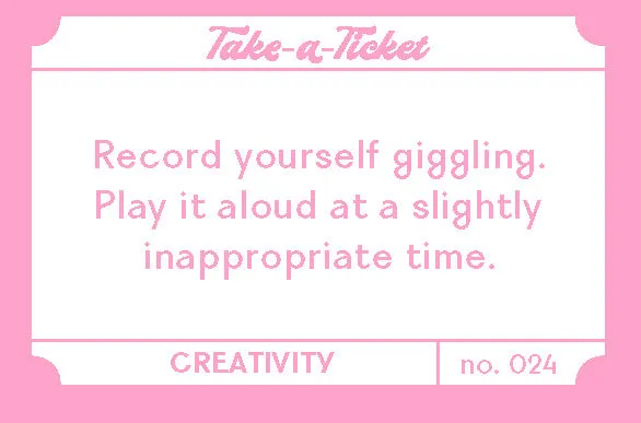 Take-a-Ticket Creativity 200 prompts idéboks gave