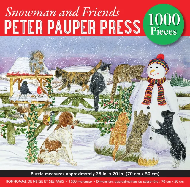 Peter Pauper Press Snowman and Friends puslespill 1000 brikker vinter