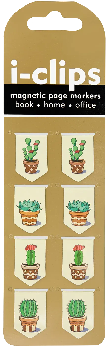 Peter Pauper Press Succulents i-clips bokmerker 8-pk magnetisk