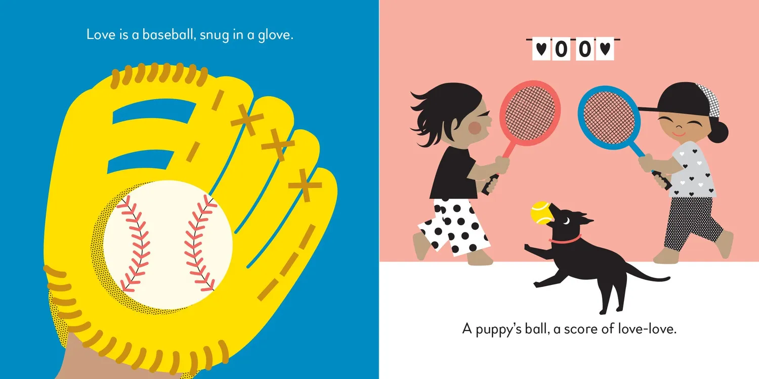 Abrams Love Is a Ball pappbok småbarn ballglede