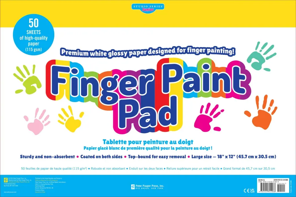 Peter Pauper Press Studio Series Junior fingermalingsblokk 50 ark