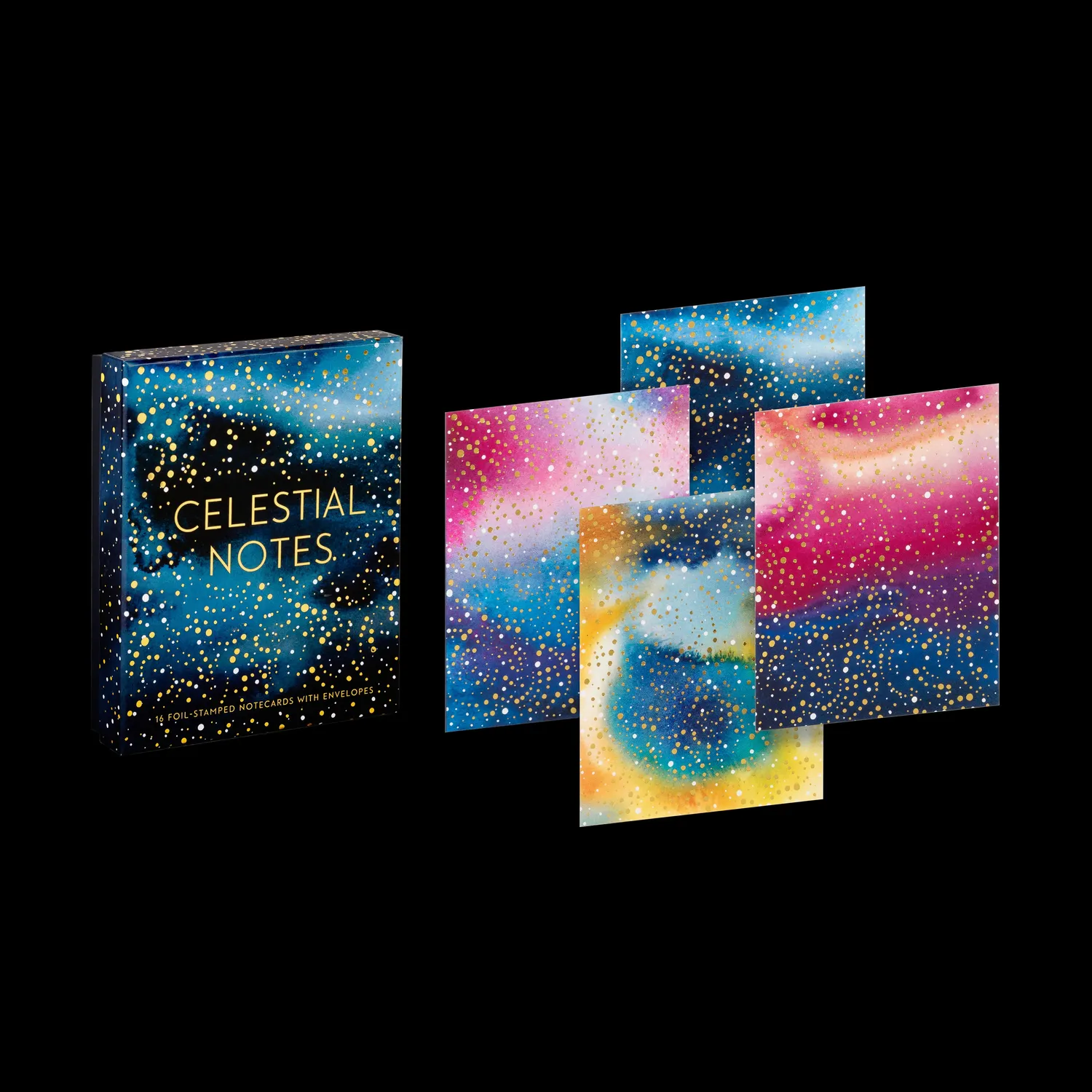 Chronicle Celestial Notes notatkort 16 stk gullfolie
