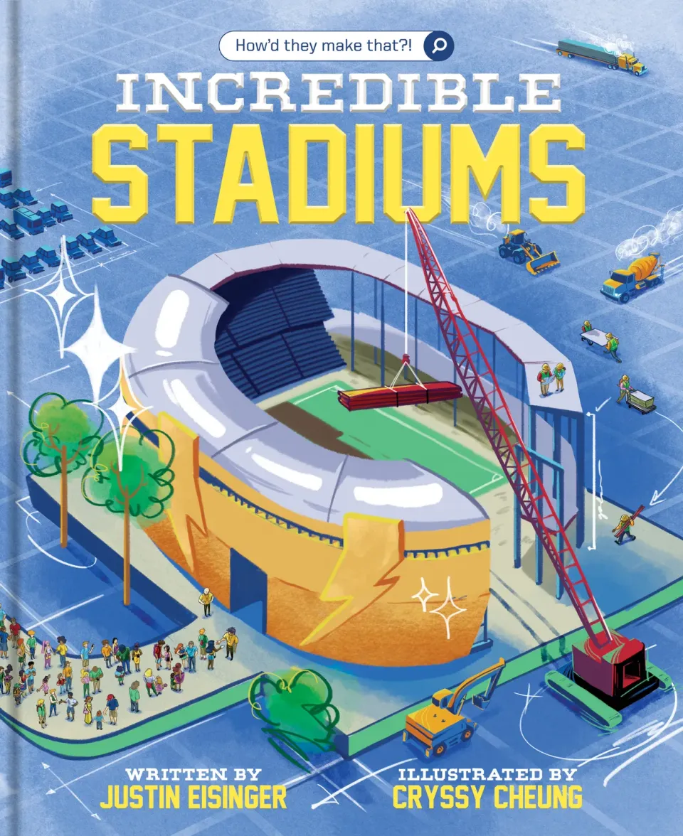 Abrams and Chronicle Incredible Stadiums barnebok innbundet stadion 8-12