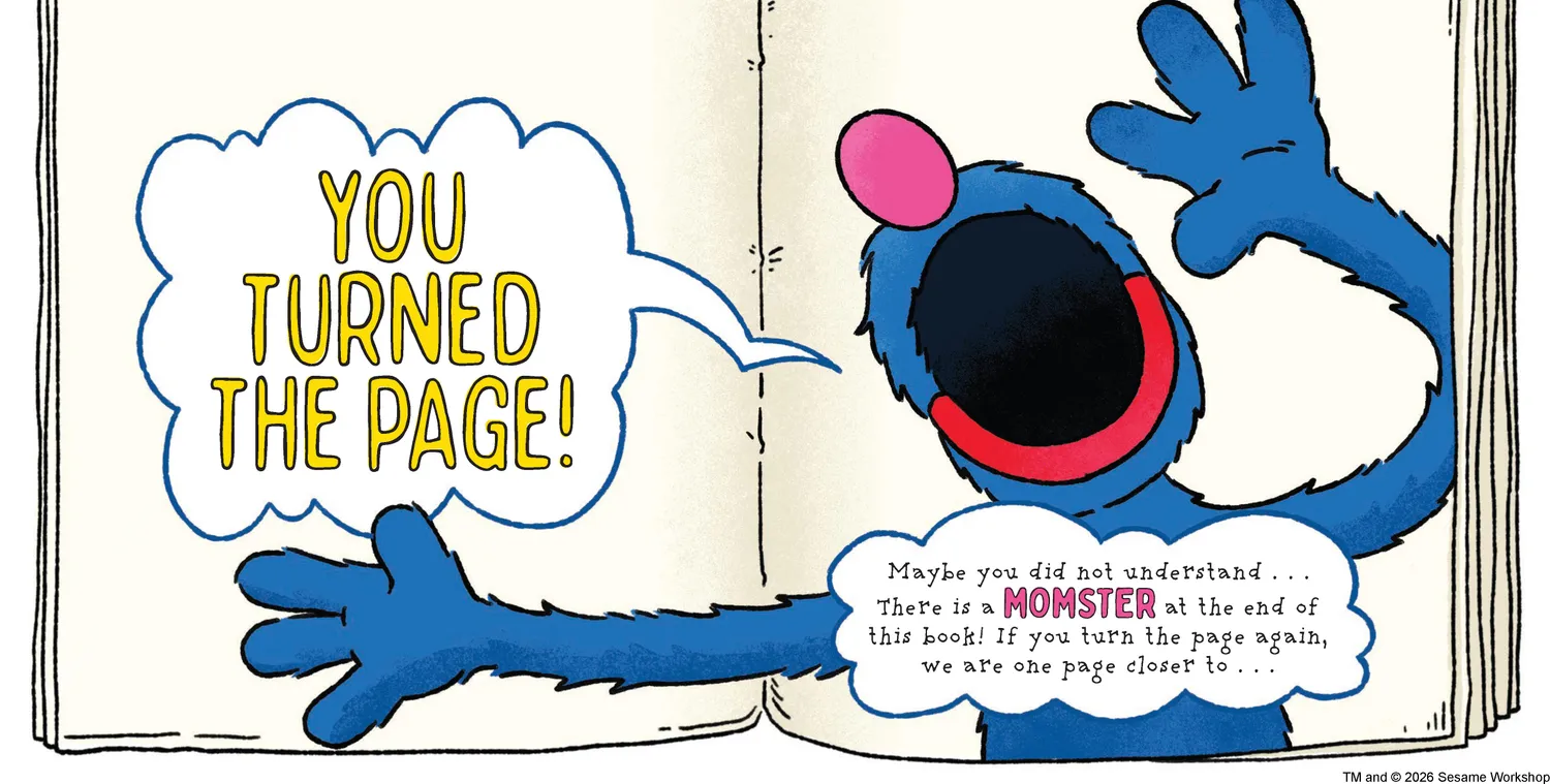 Sesame Street Momster at the End innbundet barnebok mamma