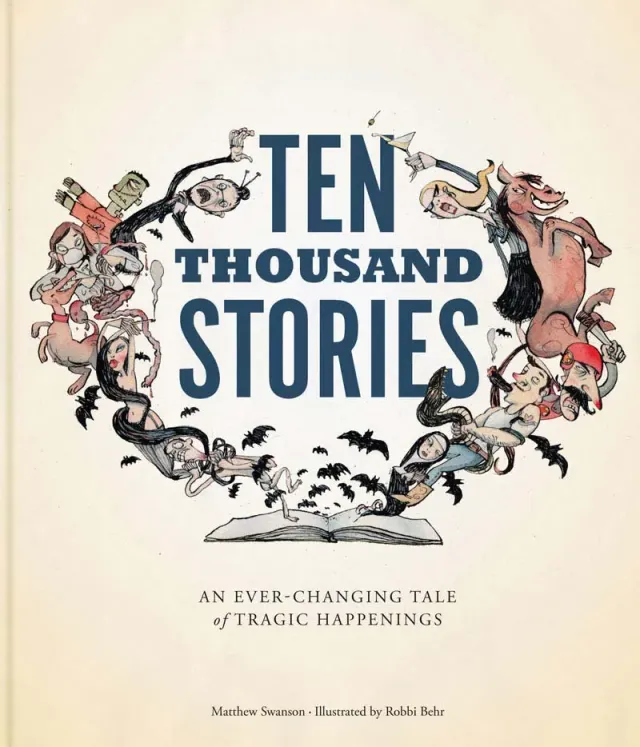 Ten Thousand Stories klaffebok innbundet illustrert