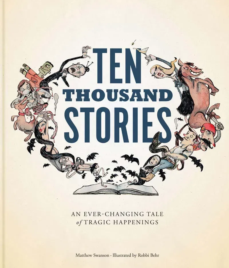 Ten Thousand Stories klaffebok innbundet illustrert