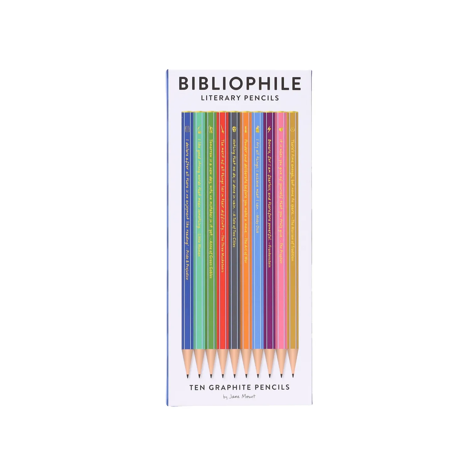Abrams and Chronicle Bibliophile blyanter 10-pakning sitater