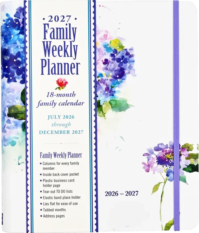 Peter Pauper Press Hydrangeas familieplanlegger 2027 18mnd