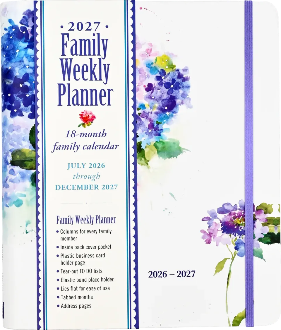 Peter Pauper Press Hydrangeas familieplanlegger 2027 18mnd