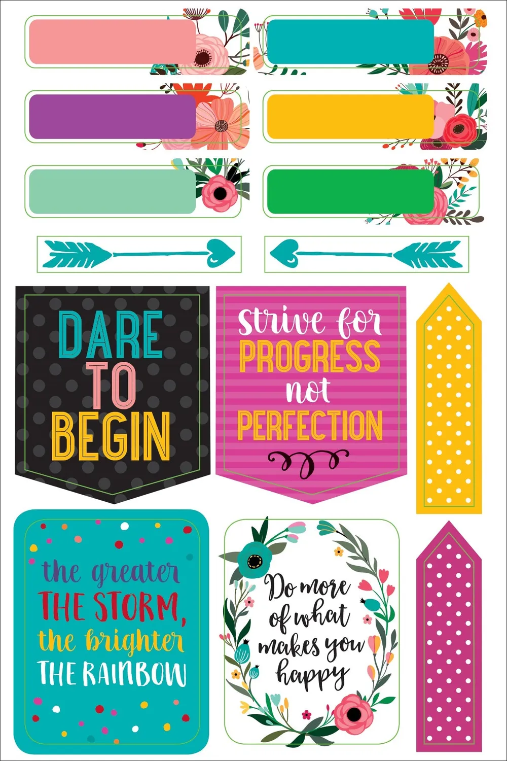 Essentials Wake Up Kick Ass Repeat klistremerker 150 stk planner
