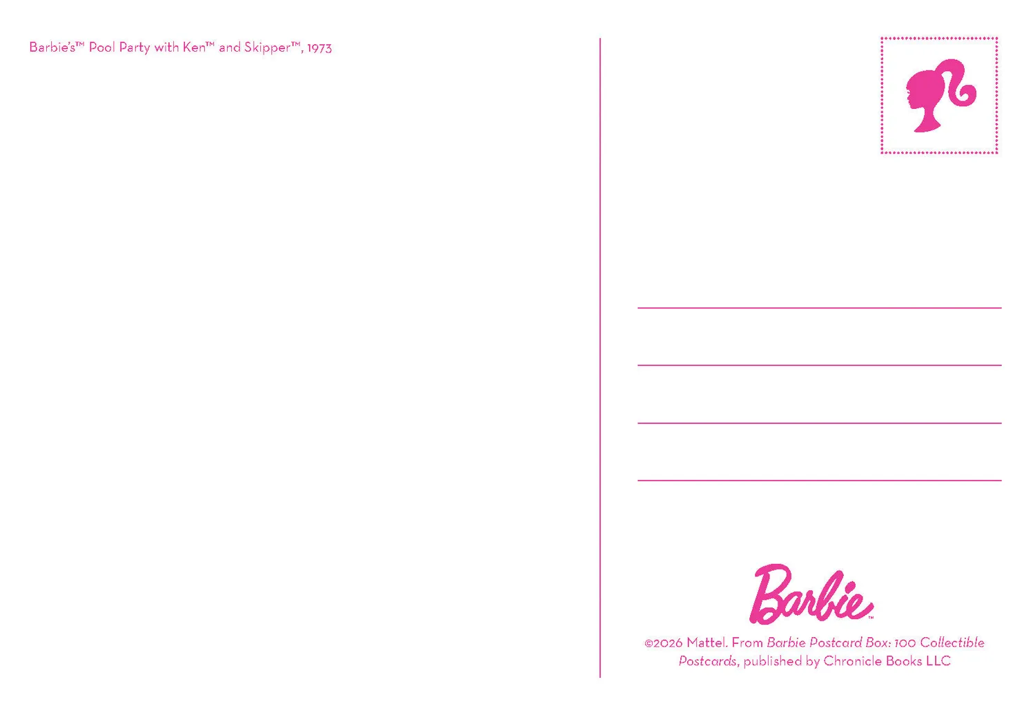 Barbie Postcard Box postkort 100 stk samleboks