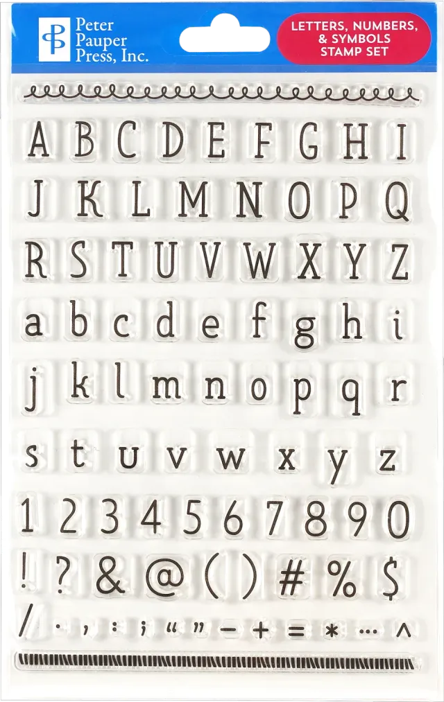 Peter Pauper Press Letters Numbers stempler 86 stk
