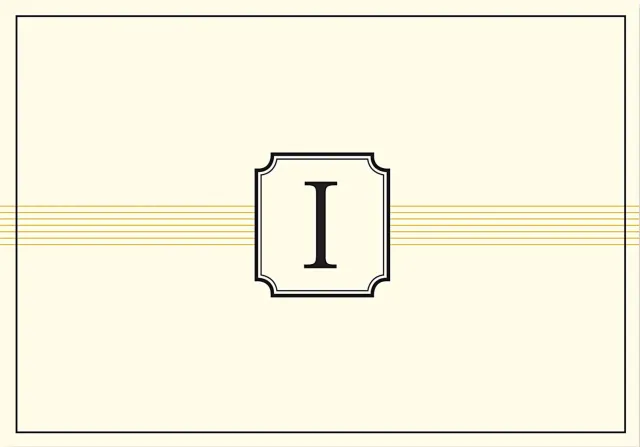 Peter Pauper Press Monogram I notatkort 14 stk