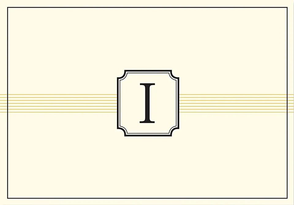 Peter Pauper Press Monogram I notatkort 14 stk