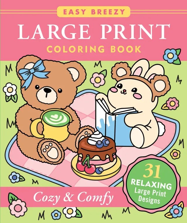 Peter Pauper Press Cozy & Comfy fargeleggingsbok stor skrift