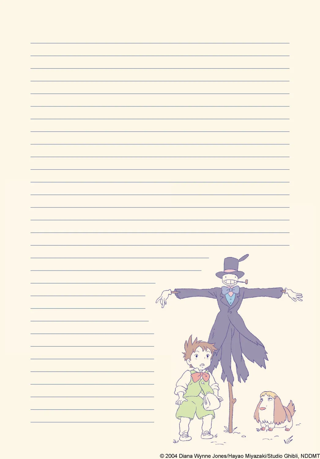 Abrams and Chronicle Howl's Moving Castle brevpapirsett 30 ark