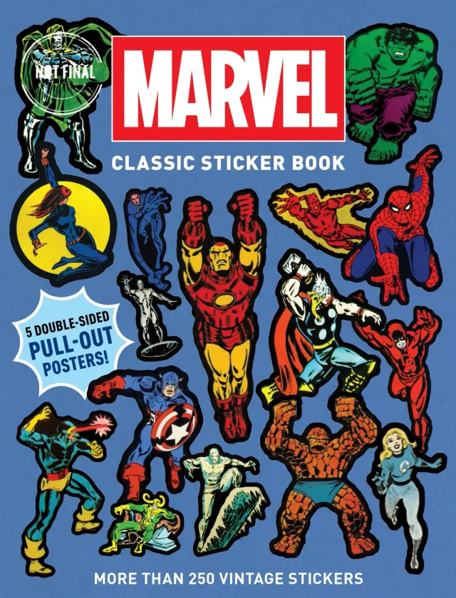 Abrams Marvel Classic klistremerkebok 250+ stk vintage
