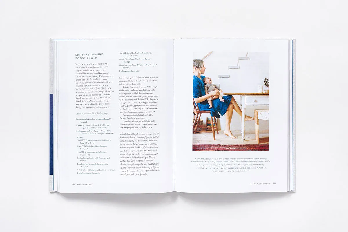 Abrams First Forty Days innbundet bok barseltid oppskrifter