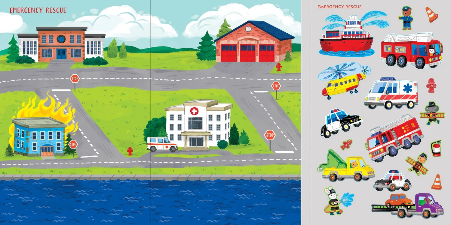 Peter Pauper Press Cars Trucks Big Rigs klistremerkebok folie