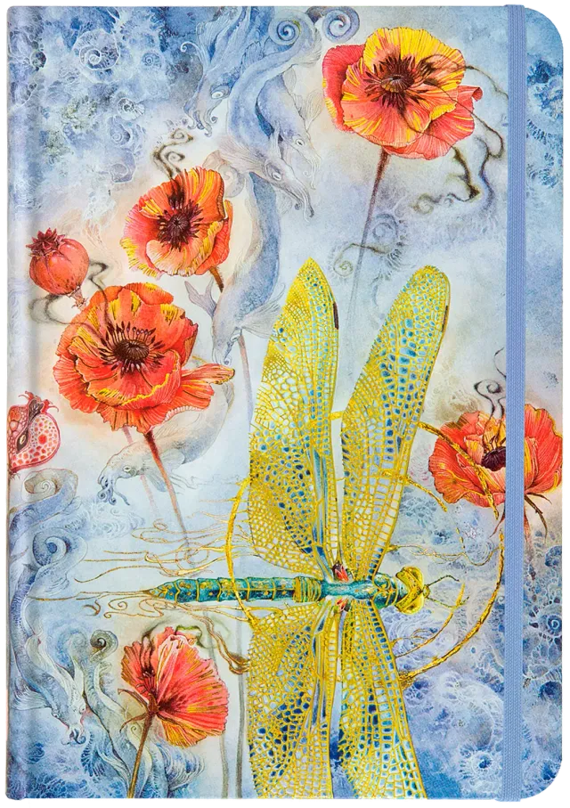 Peter Pauper Press Indigo Dragonfly notatbok linjert 160 sider
