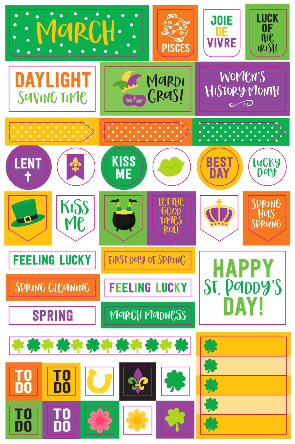 Peter Pauper Essentials Month By Month planleggerklistremerker
