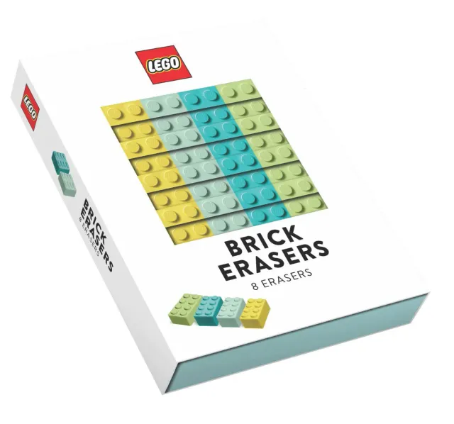 LEGO Brick viskelær 8-pakning 4 farger