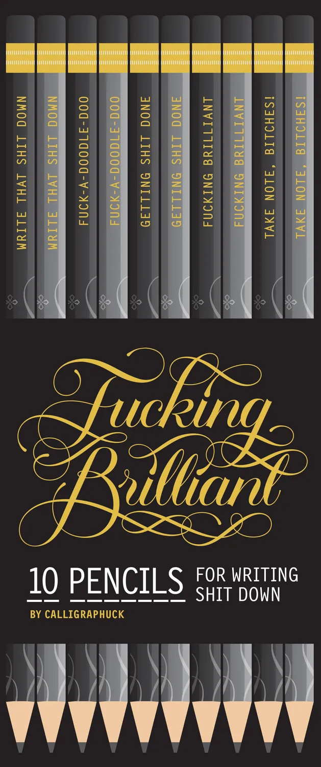 Calligraphuck Fucking Brilliant Pencils blyanter 10 stk