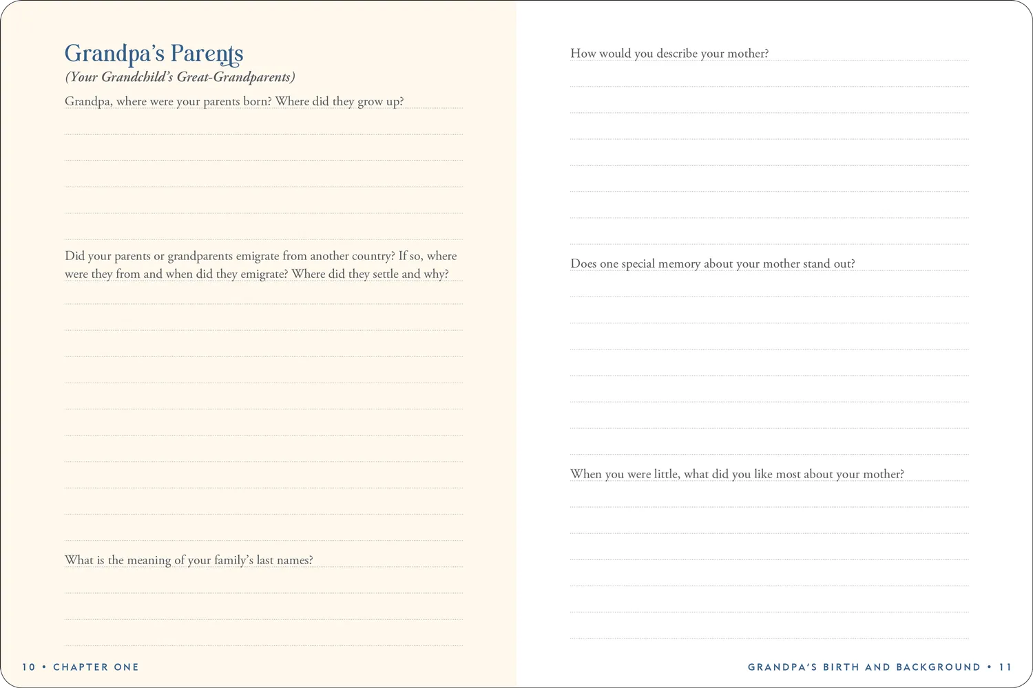 Peter Pauper Press Grandpa's Story dagbok guidet innbundet