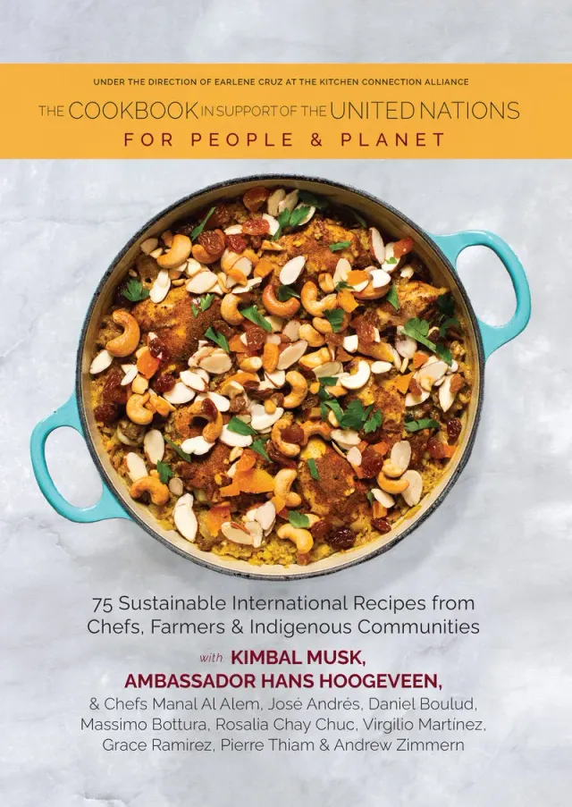 Abrams The Cookbook in Support of the United Nations kokebok innbundet bærekraftig