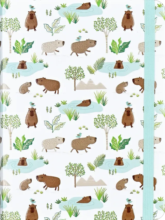 Peter Pauper Press Capybara Life Journal notatbok innbundet 160 sider