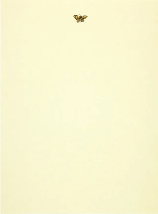 Peter Pauper Press Gold Butterfly brevpapirsett 30 ark gull