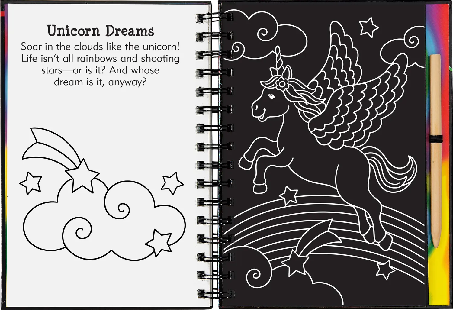 Scratch and Sketch Rainbow Magic skrapebok for barn 5 år+