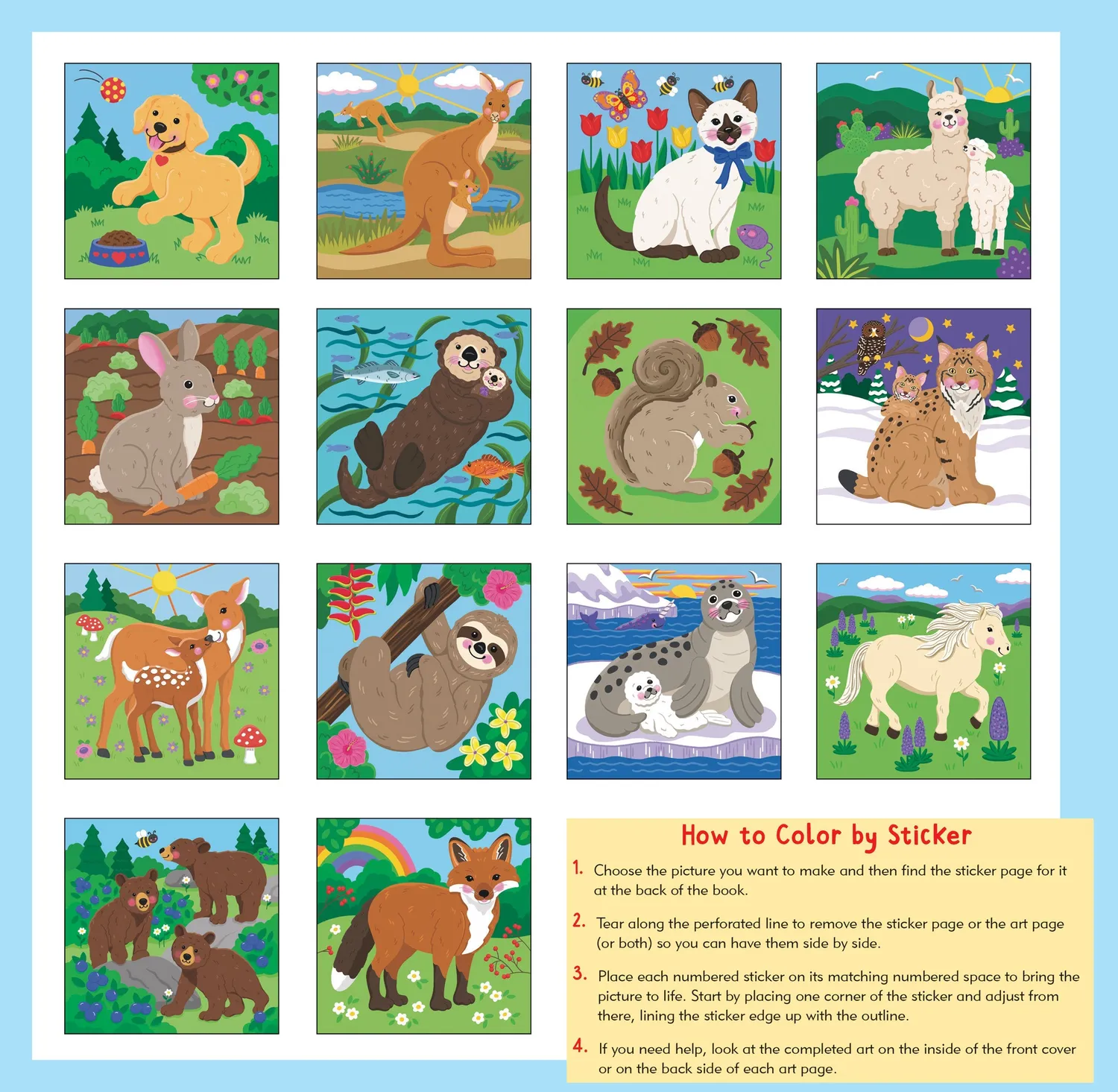 Peter Pauper Press My First Furry Friends klistremerkebok barn
