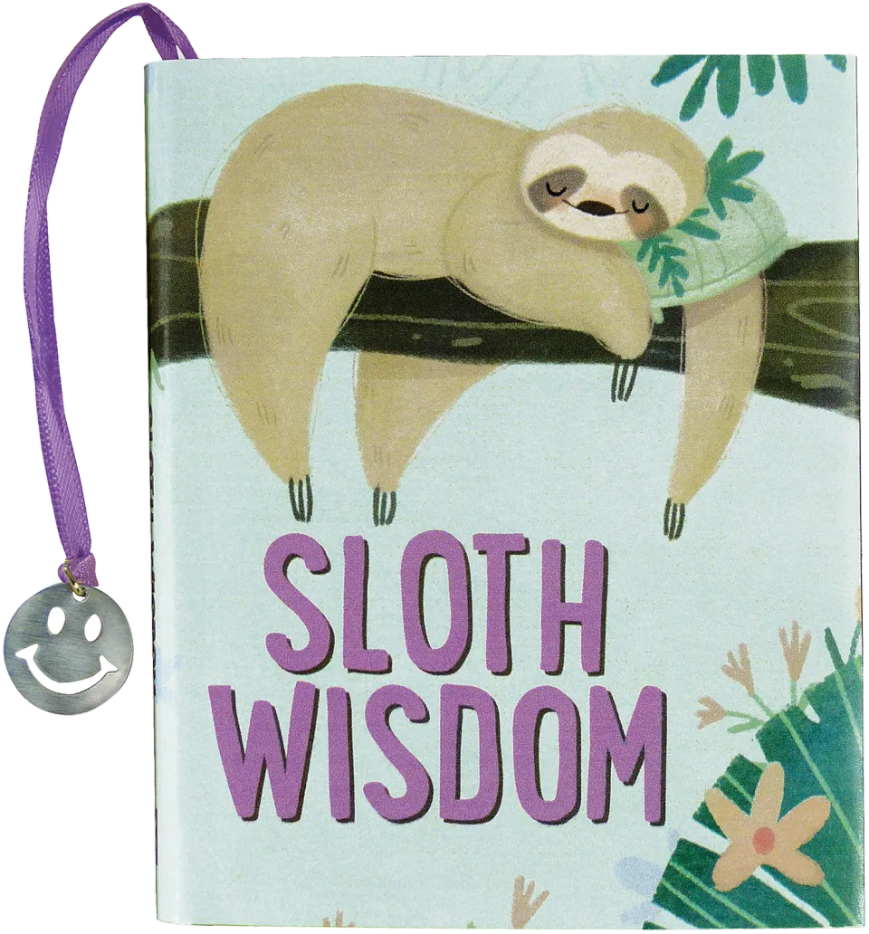 Peter Pauper Press Sloth Wisdom minibok innbundet med sjarm