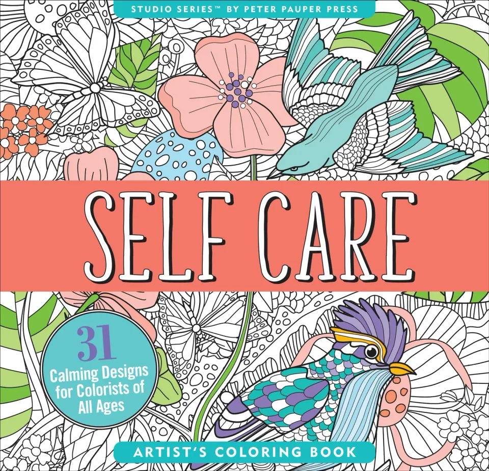 Peter Pauper Press Self Care fargeleggingsbok 31 sider