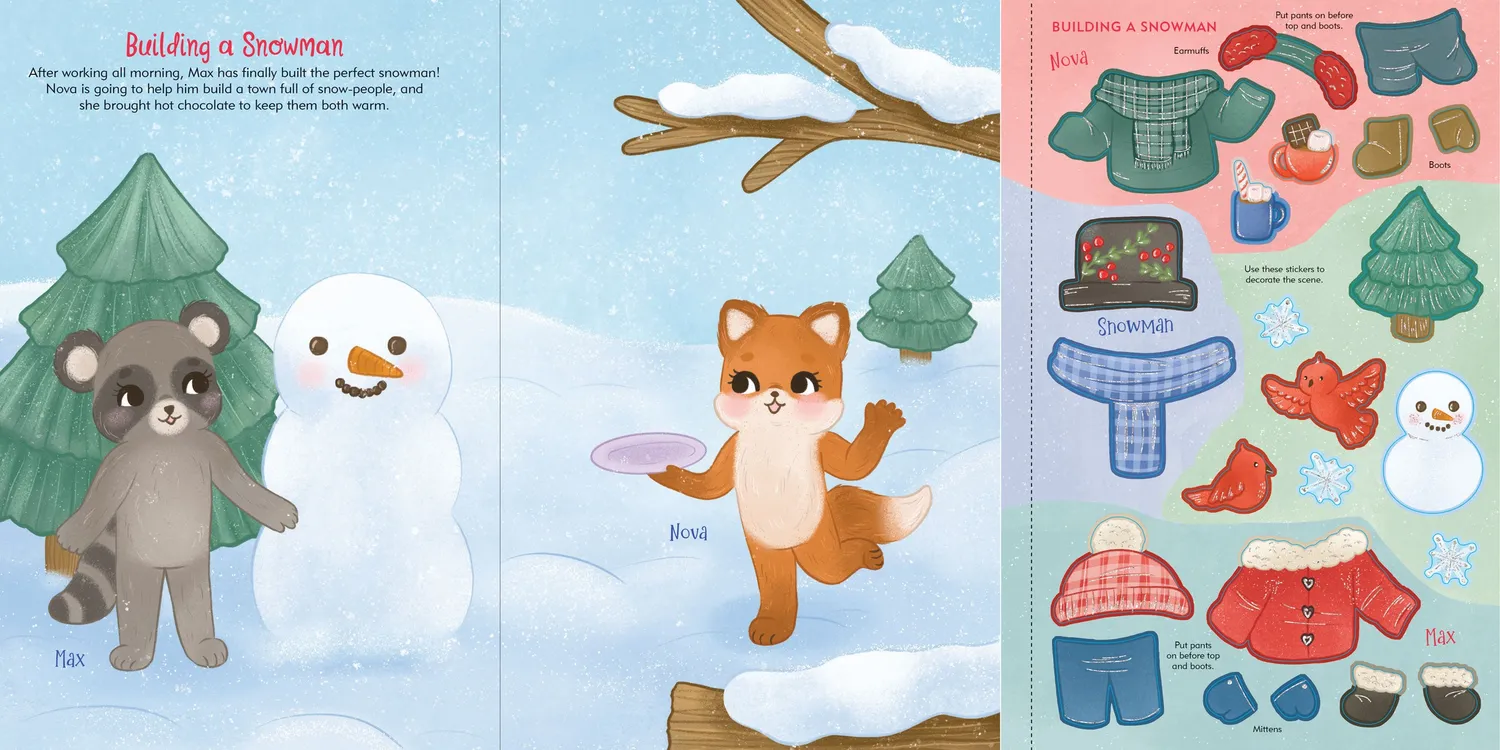 Peter Pauper Press Animals Sticker Doll Dress-Up Book klistremerkebok 200+ stk