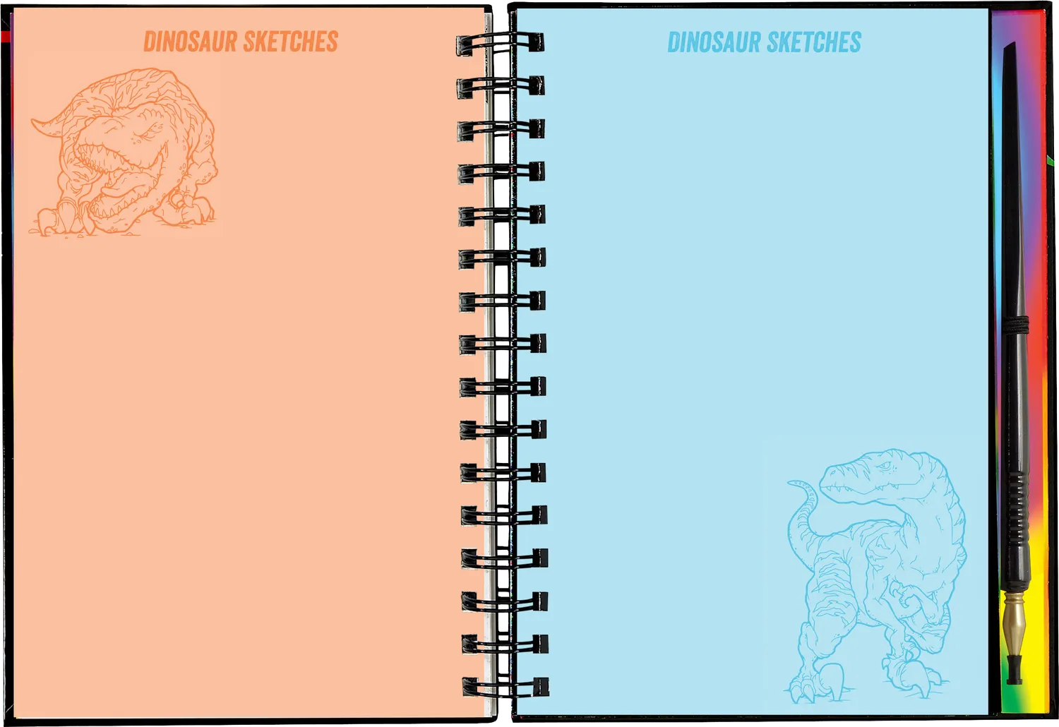 Peter Pauper Press Extreme Dinosaurs skrapebok Scratch and Sketch
