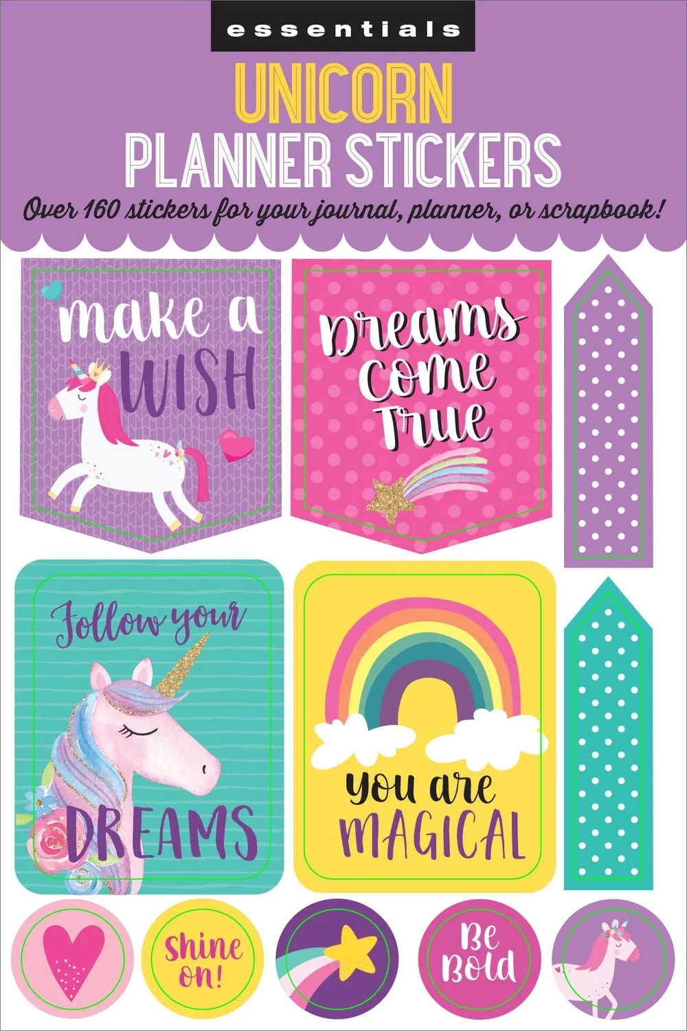 Peter Pauper Press Essentials Unicorn klistremerker 160 stk