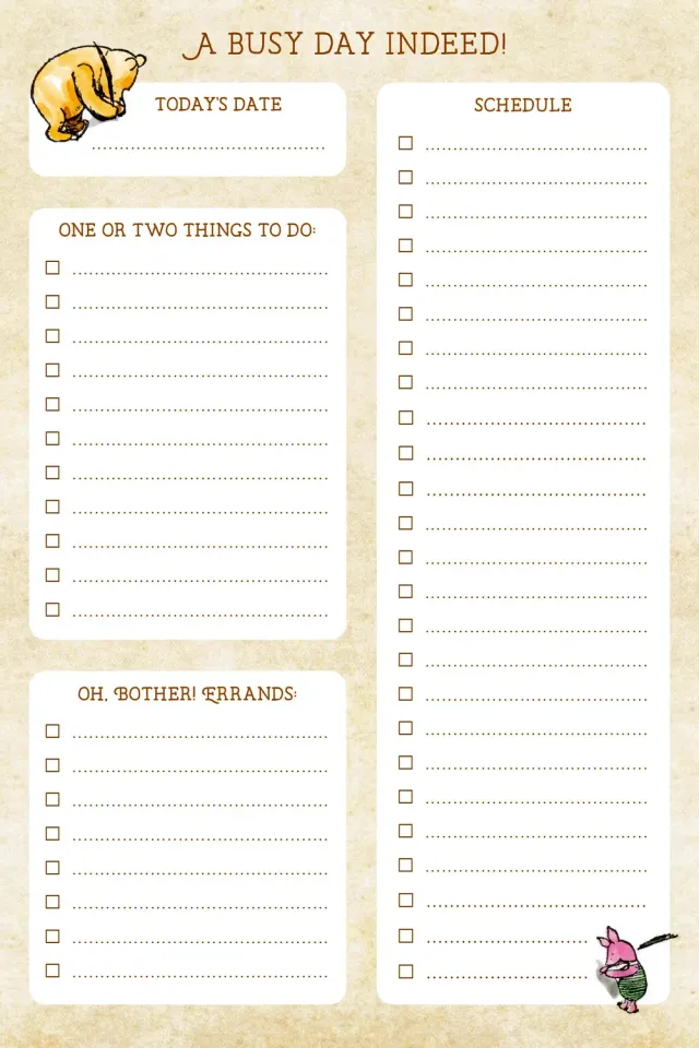 Peter Pauper Press Winnie-the-Pooh notatblokk 60 ark